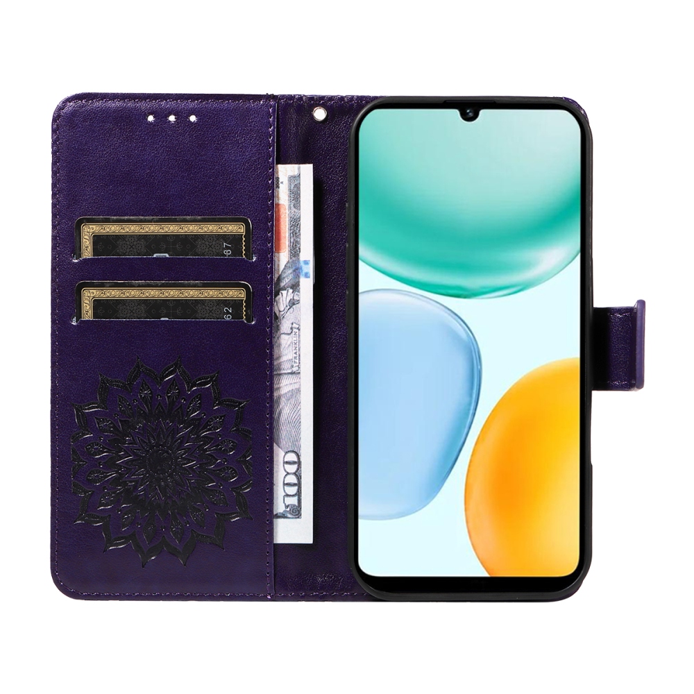 Sunflower knižkové puzdro na Honor X5c Plus - tmavofialové