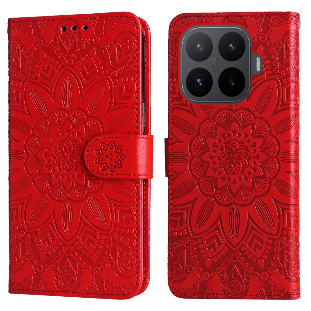 Sunflower knižkové púzdro na mobil Xiaomi 17T - červené