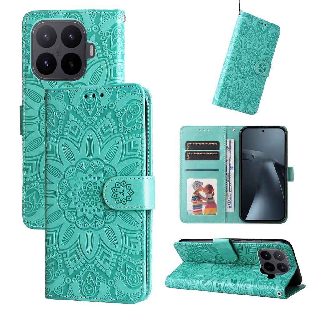 Sunflower knižkové púzdro na mobil Xiaomi 17T - modrozelené