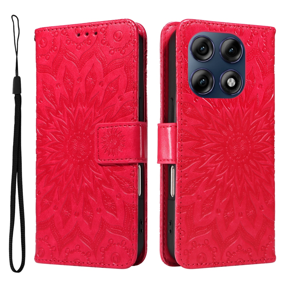 Sunflower knižkové púzdro na Motorola Edge 70 Pro 5G - červené