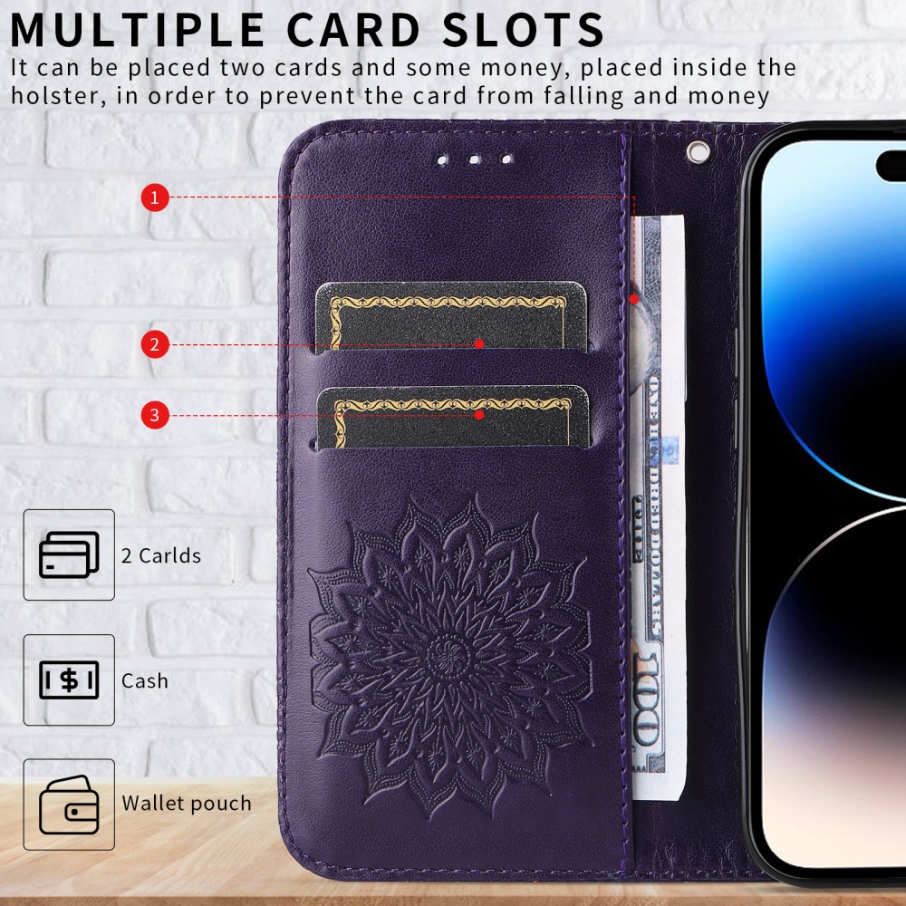 Sunflower knižkové púzdro na Motorola Edge 70 Pro 5G - fialové