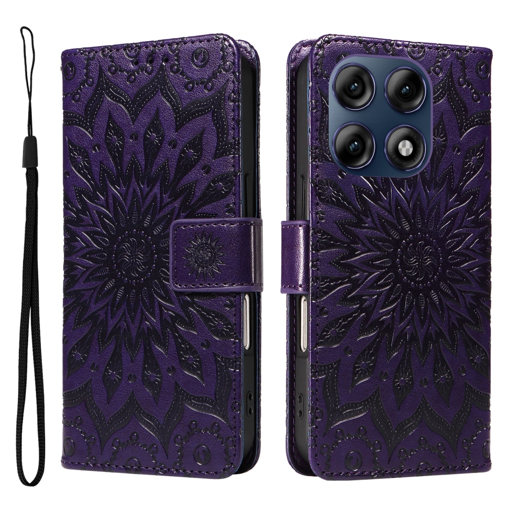 Sunflower knižkové púzdro na Motorola Edge 70 Pro 5G - fialové