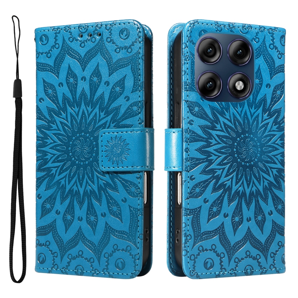 Sunflower knižkové púzdro na Motorola Edge 70 Pro 5G - modré