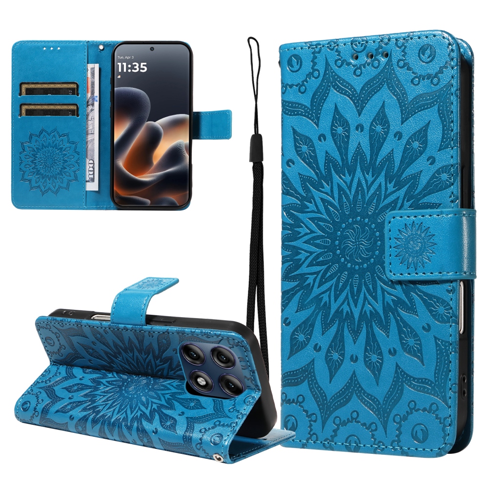 Sunflower knižkové púzdro na Motorola Edge 70 Pro 5G - modré