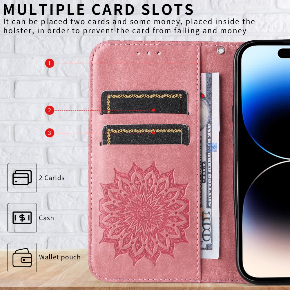 Sunflower knižkové púzdro na Motorola Edge 70 Pro 5G - ružové
