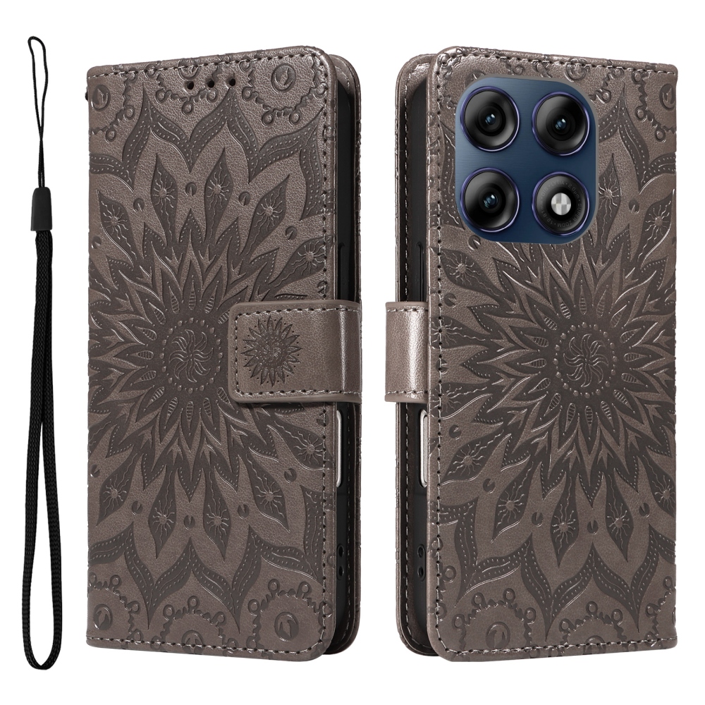 Sunflower knižkové púzdro na Motorola Edge 70 Pro 5G - šedé