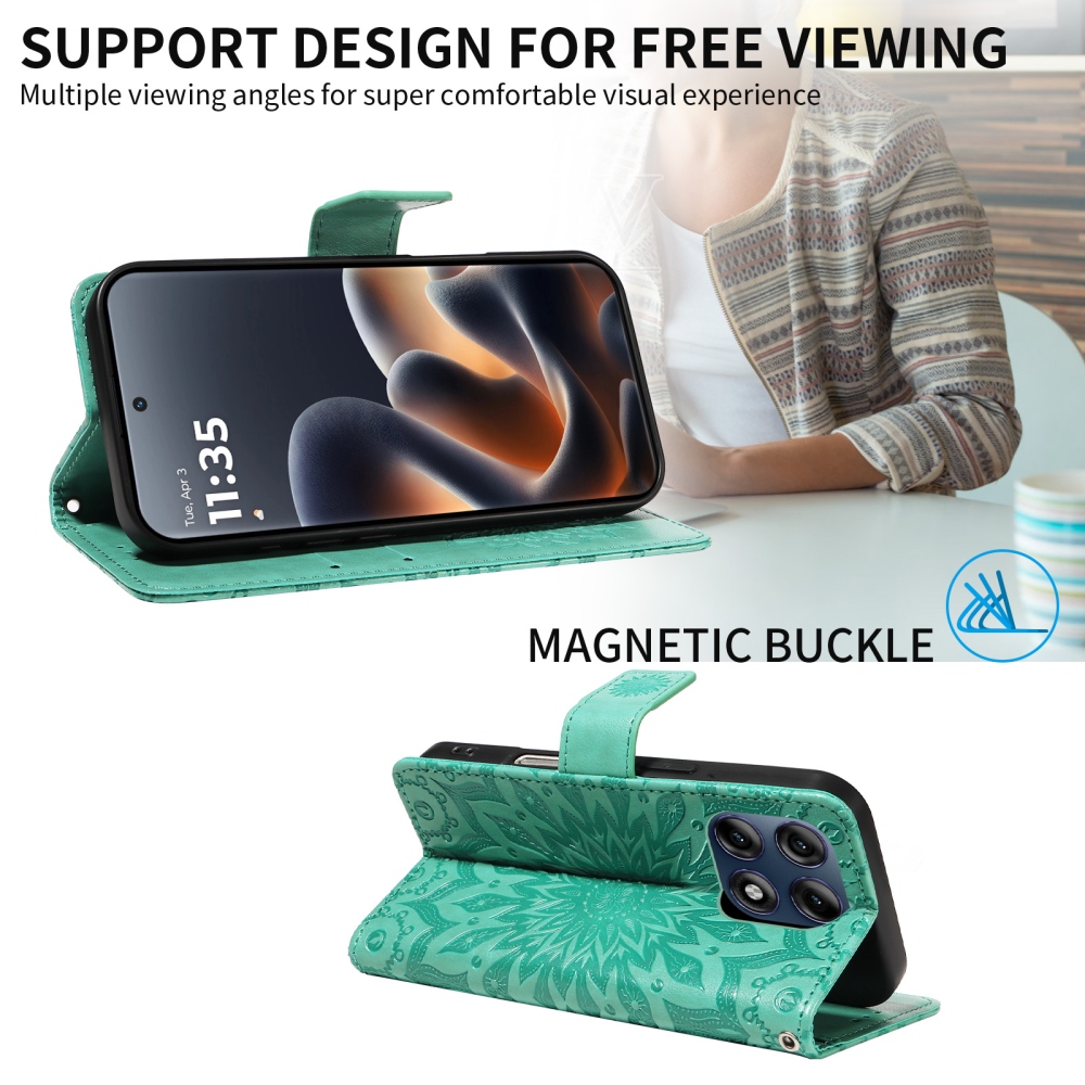 Sunflower knižkové púzdro na Motorola Edge 70 Pro 5G - zelené