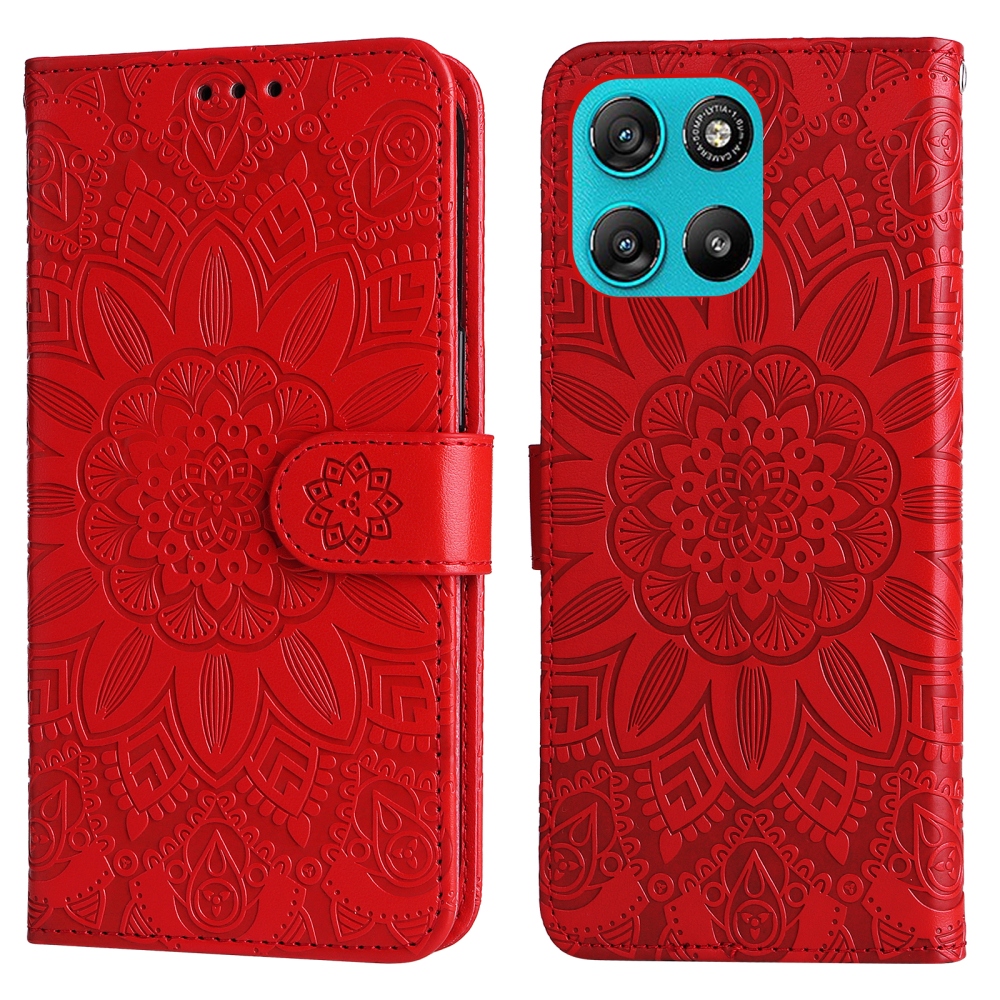 Sunflower knižkové púzdro na Motorola Moto G57 Power 5G - červené