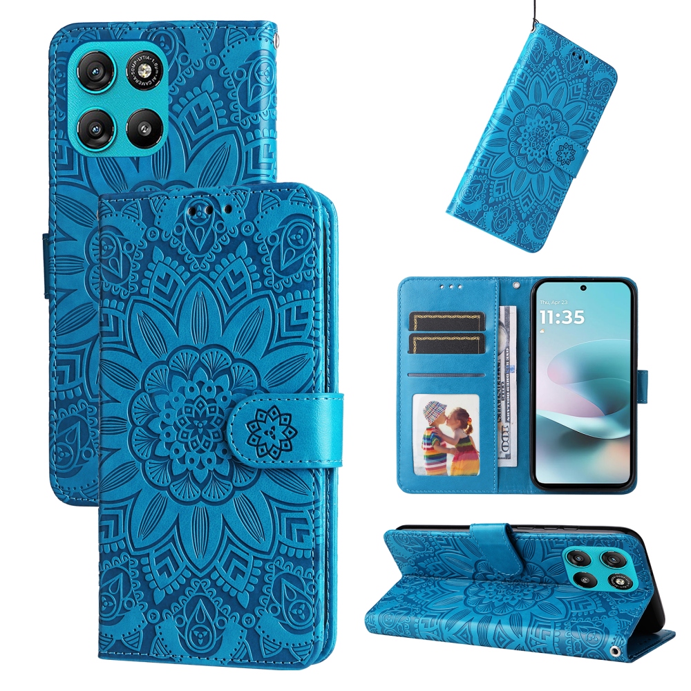 Sunflower knižkové púzdro na Motorola Moto G57 Power 5G - modré