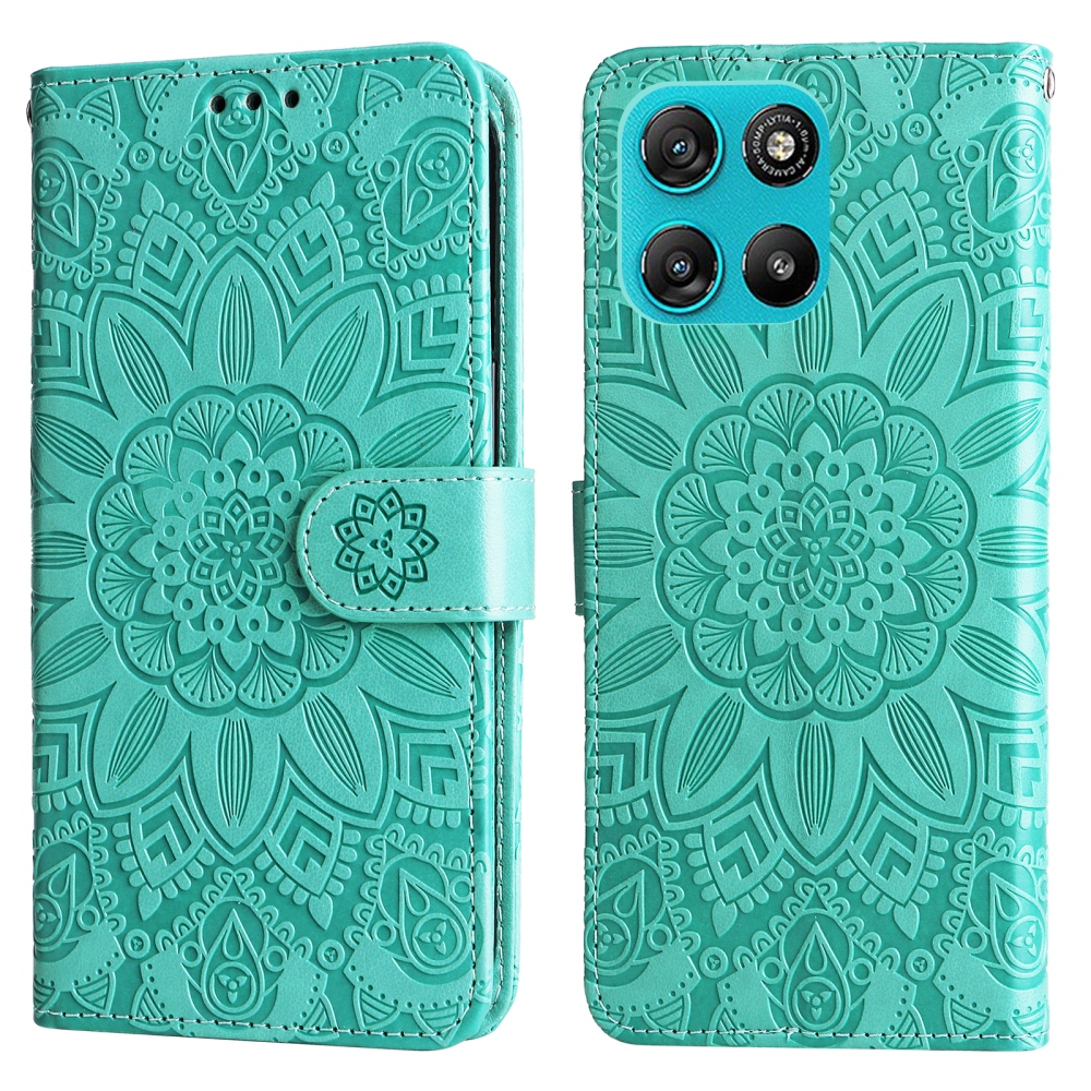 Sunflower knižkové púzdro na Motorola Moto G57 Power 5G - modrozelené