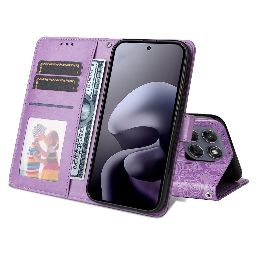 Sunflower knižkové púzdro na Motorola Moto G87 5G/G77 5G/G67 5G - fialové