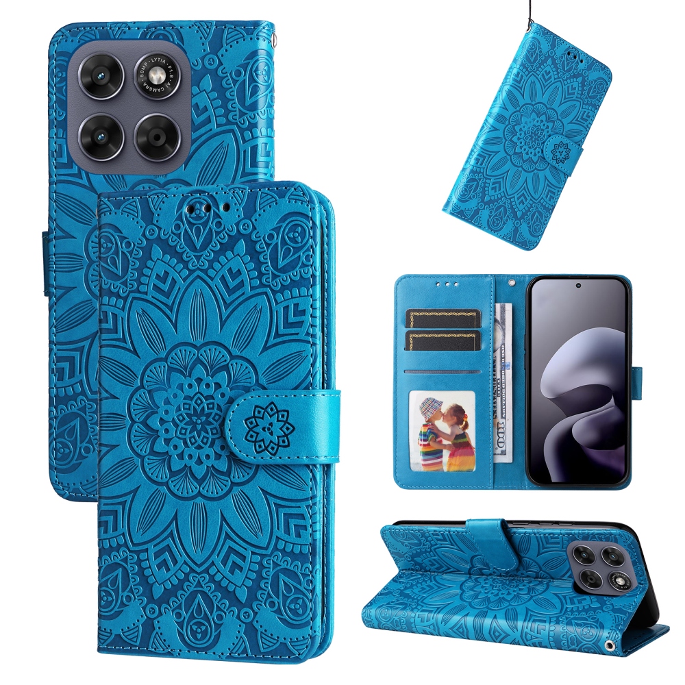 Sunflower knižkové púzdro na Motorola Moto G87 5G/G77 5G/G67 5G - modré