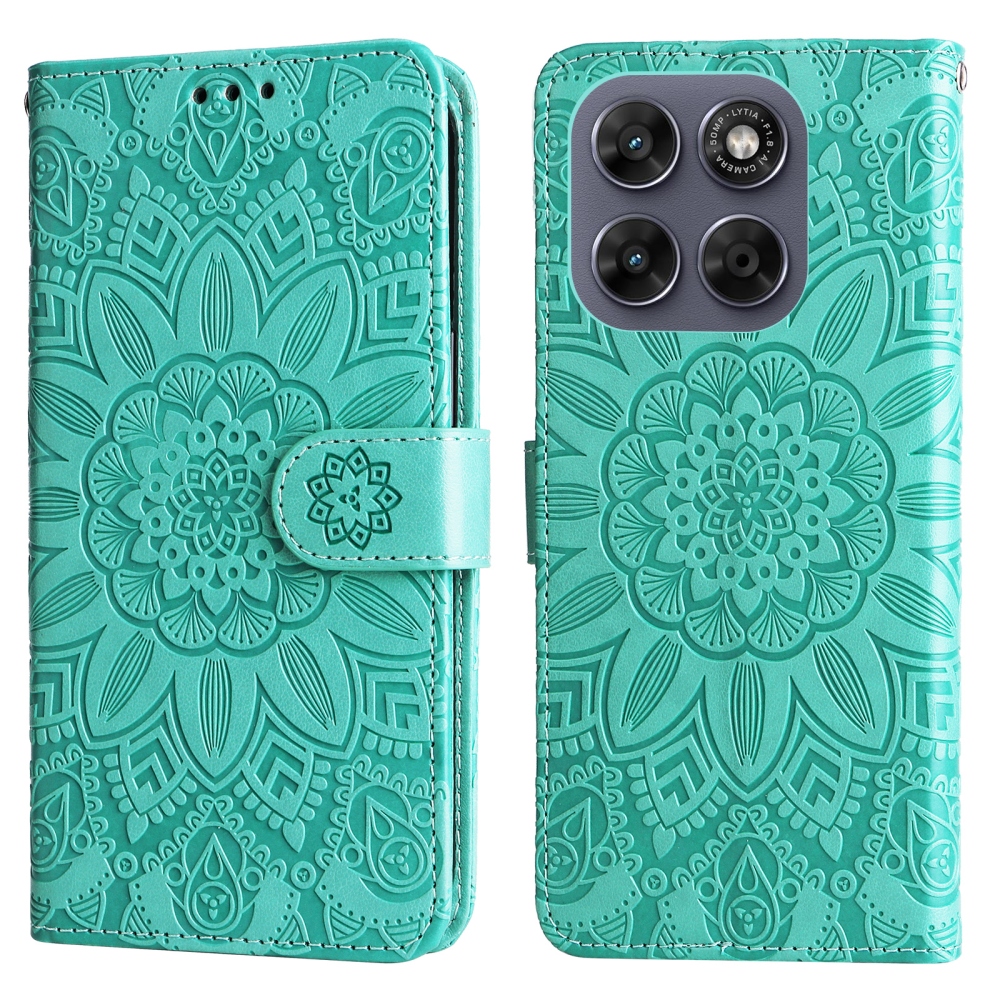 Sunflower knižkové púzdro na Motorola Moto G87 5G/G77 5G/G67 5G - modrozelené