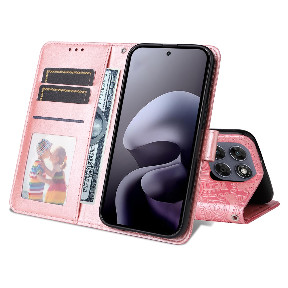 Sunflower knižkové púzdro na Motorola Moto G87 5G/G77 5G/G67 5G - ružové