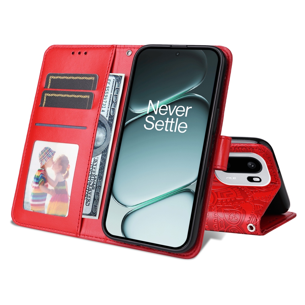 Sunflower knižkové puzdro na OnePlus 15R 5G - červené