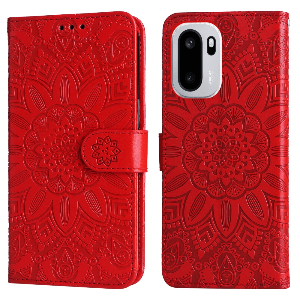 Sunflower knižkové puzdro na OnePlus 15R 5G - červené