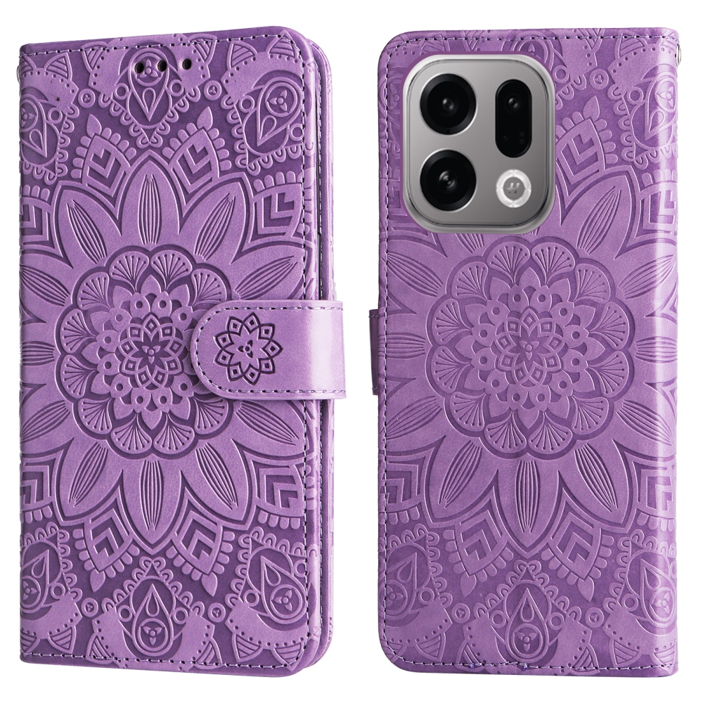 Sunflower knižkové puzdro na Oppo Find X9 5G - fialové