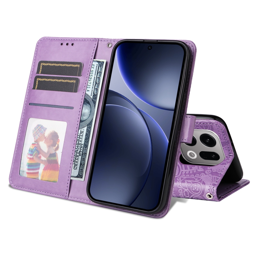 Sunflower knižkové puzdro na Oppo Find X9 5G - fialové