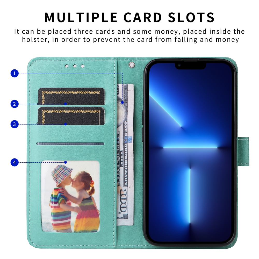 Sunflower knižkové puzdro na Oppo Find X9 5G - modrozelené