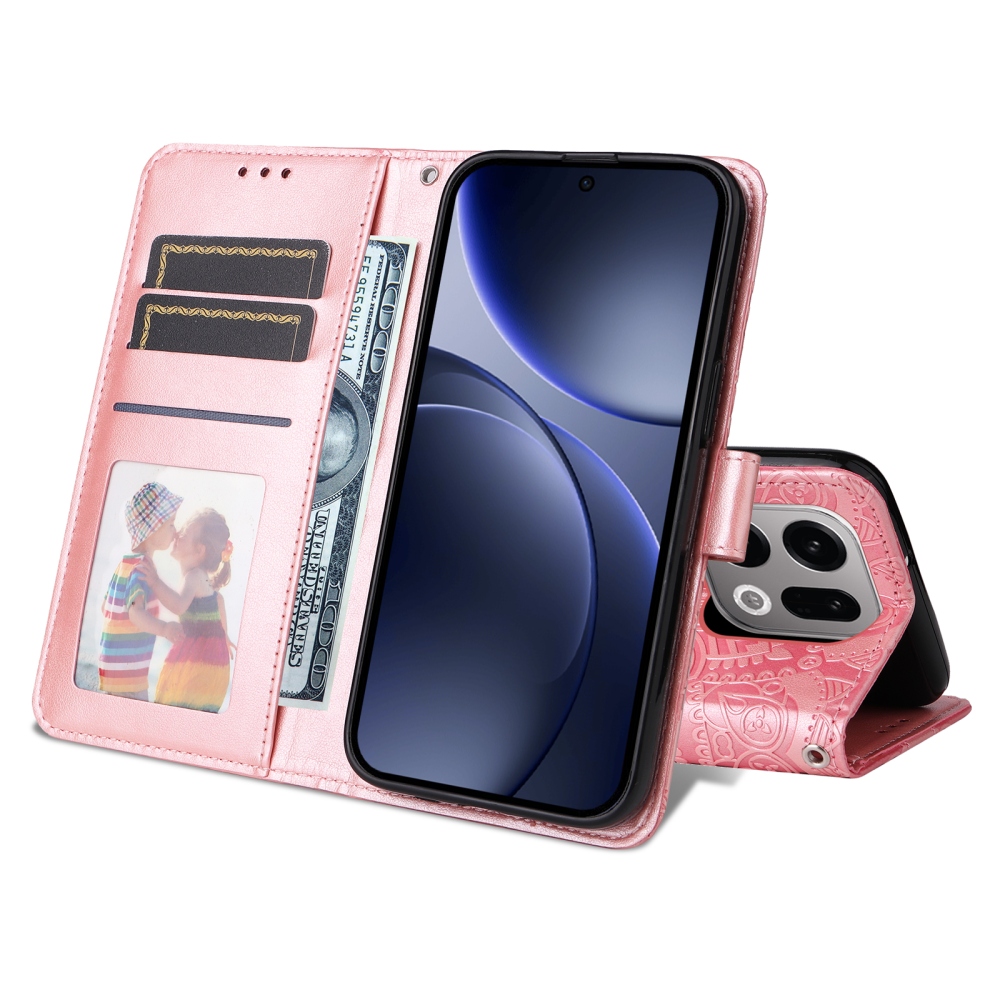 Sunflower knižkové puzdro na Oppo Find X9 5G - ružové