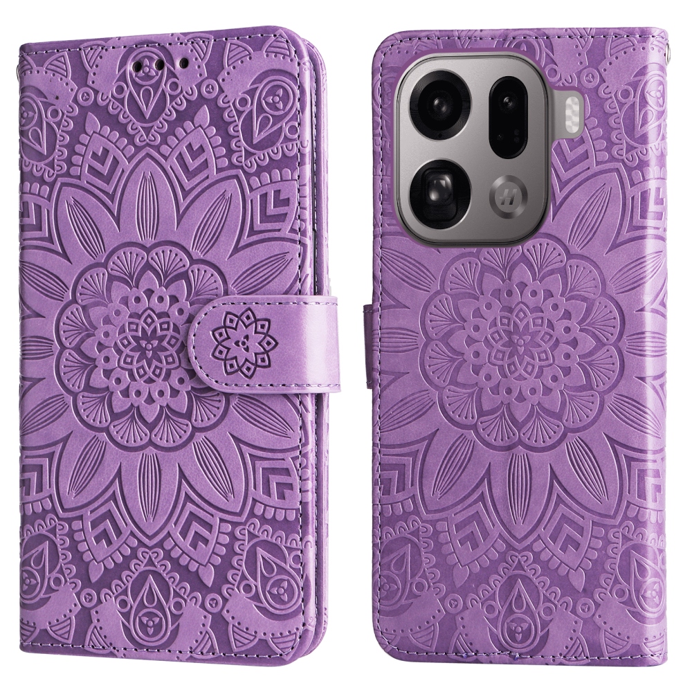 Sunflower knižkové puzdro na Oppo Find X9 Pro 5G - fialové