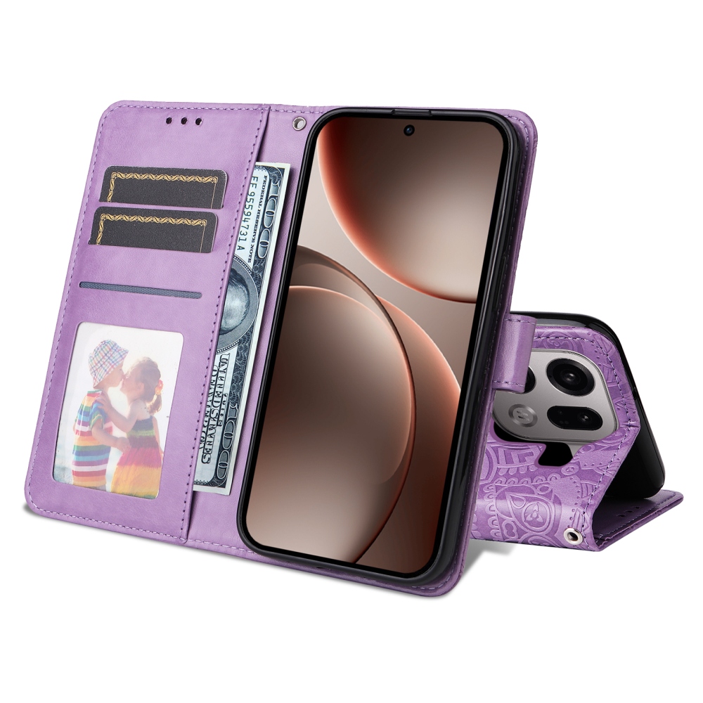 Sunflower knižkové puzdro na Oppo Find X9 Pro 5G - fialové