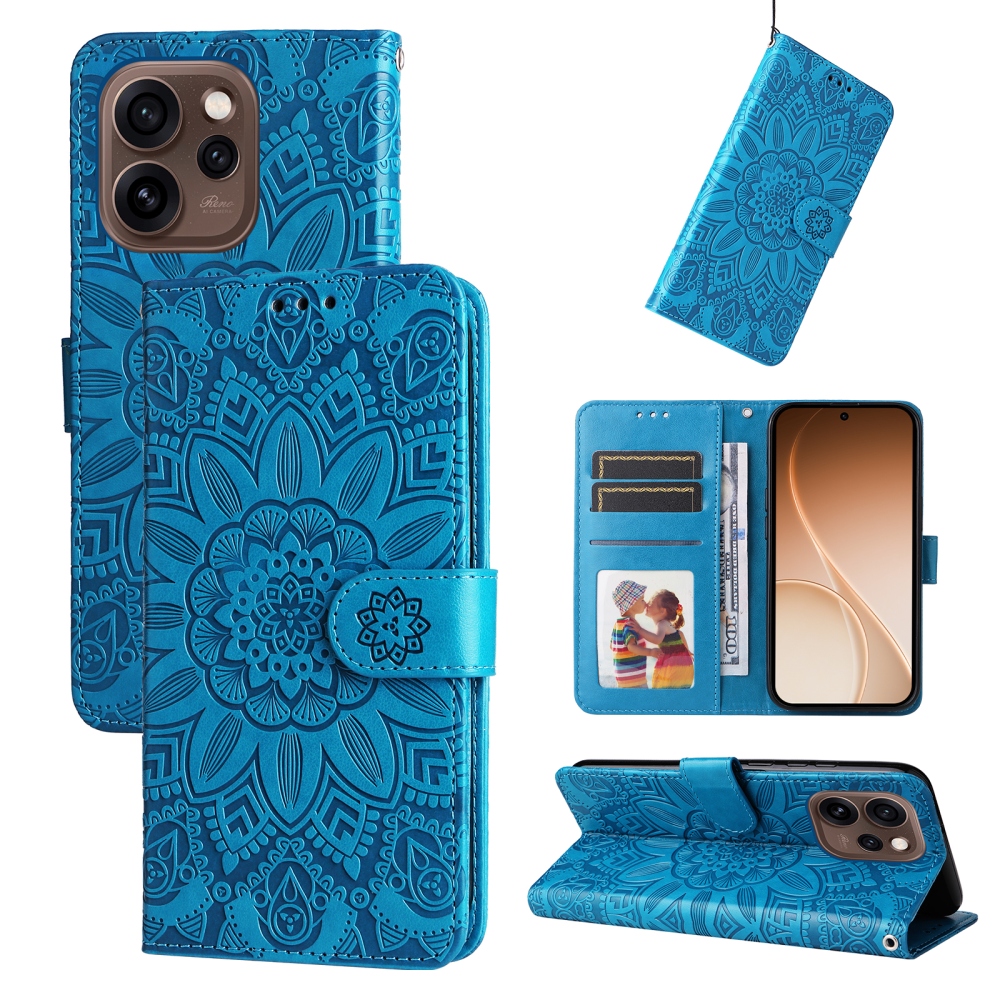 Sunflower knižkové puzdro na Oppo Reno 15 Pro 5G - modré