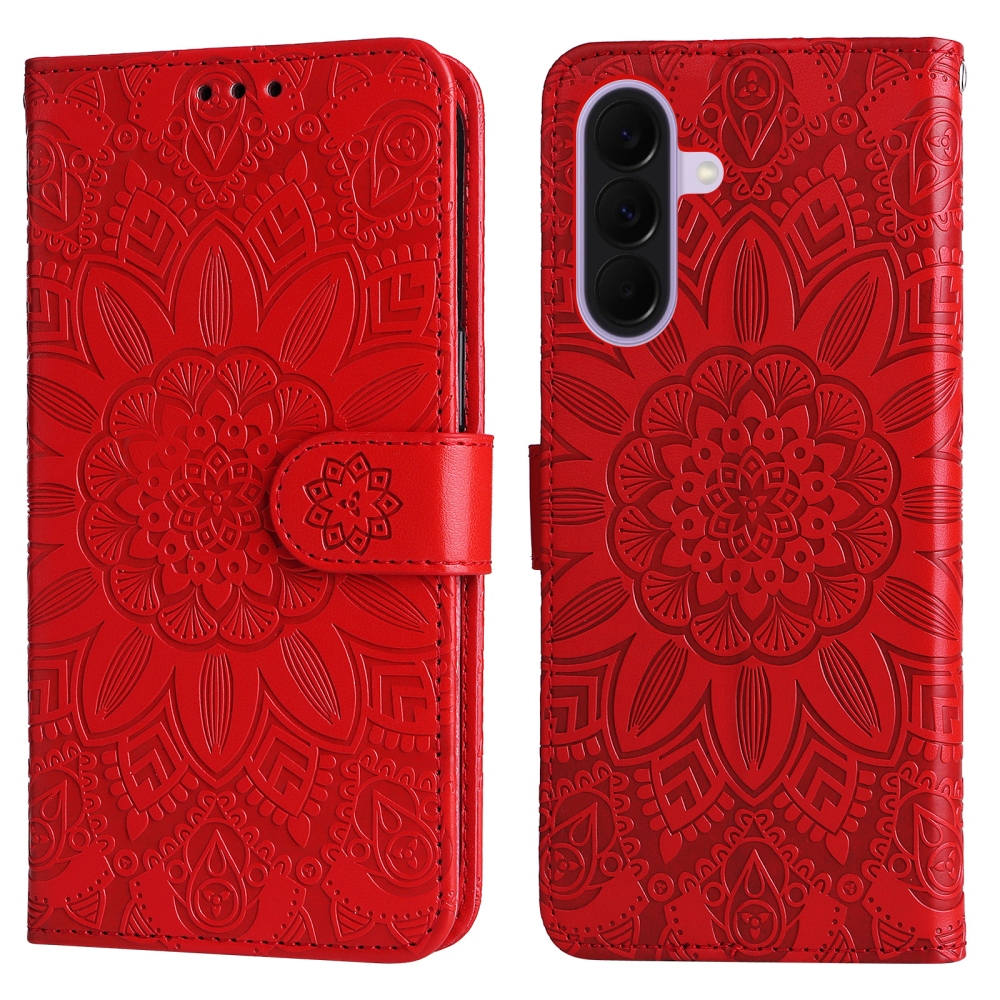 Sunflower knižkové púzdro na Samsung Galaxy A27 - červené