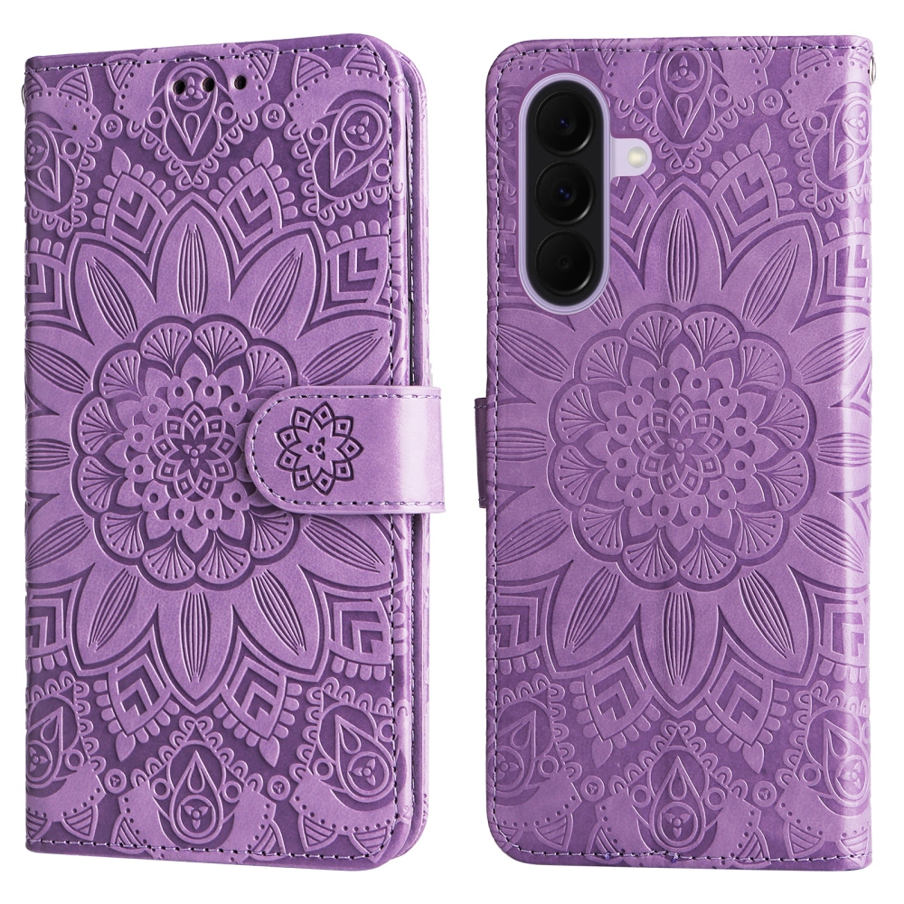 Sunflower knižkové púzdro na Samsung Galaxy A27 - fialové