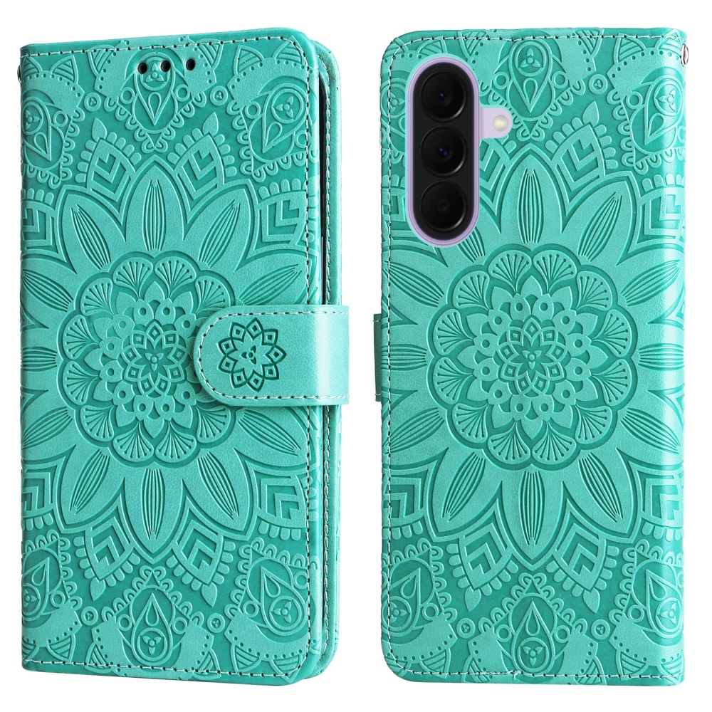 Sunflower knižkové púzdro na Samsung Galaxy A27 - modrozelené