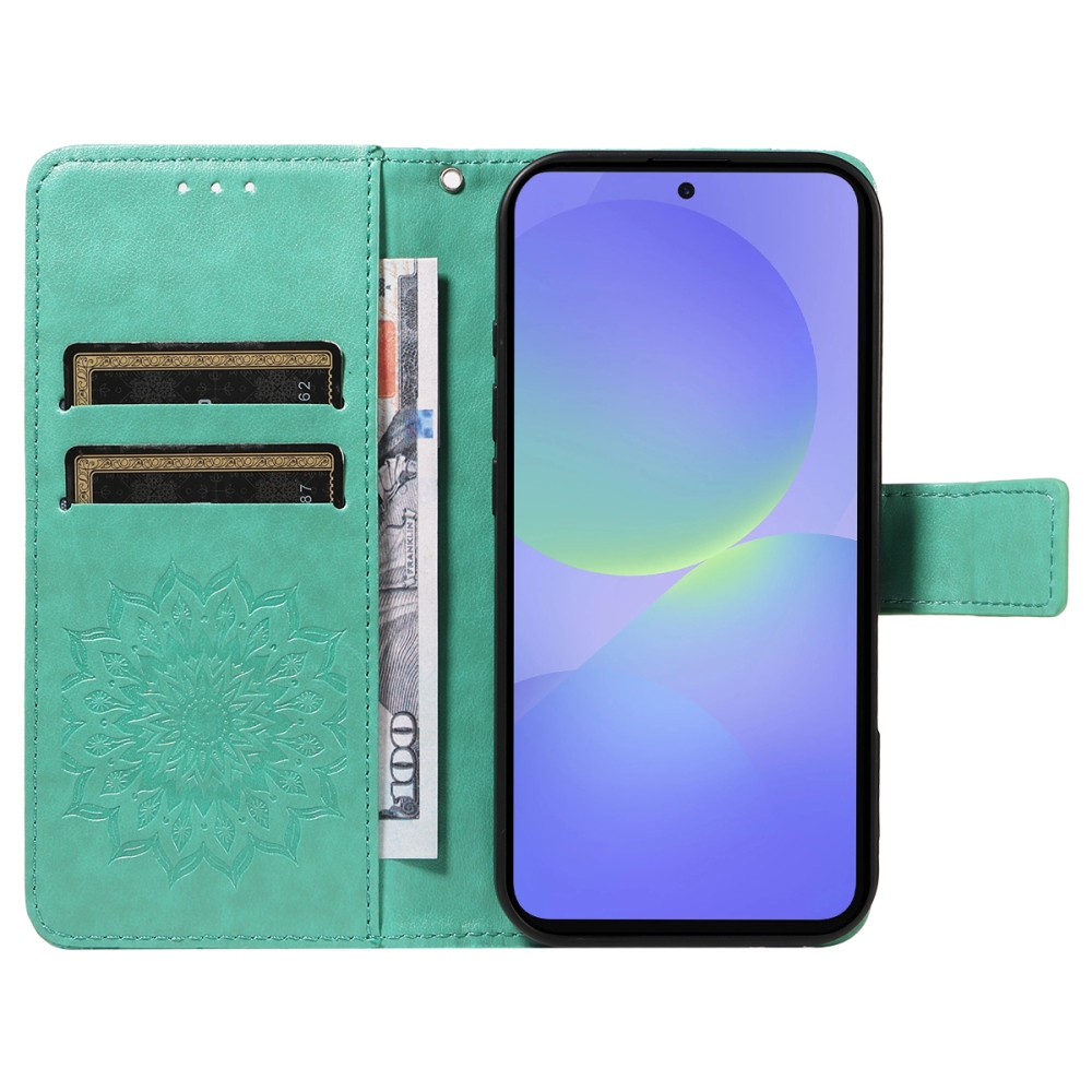 Sunflower knižkové púzdro na Samsung Galaxy A37 5G - modrozelené