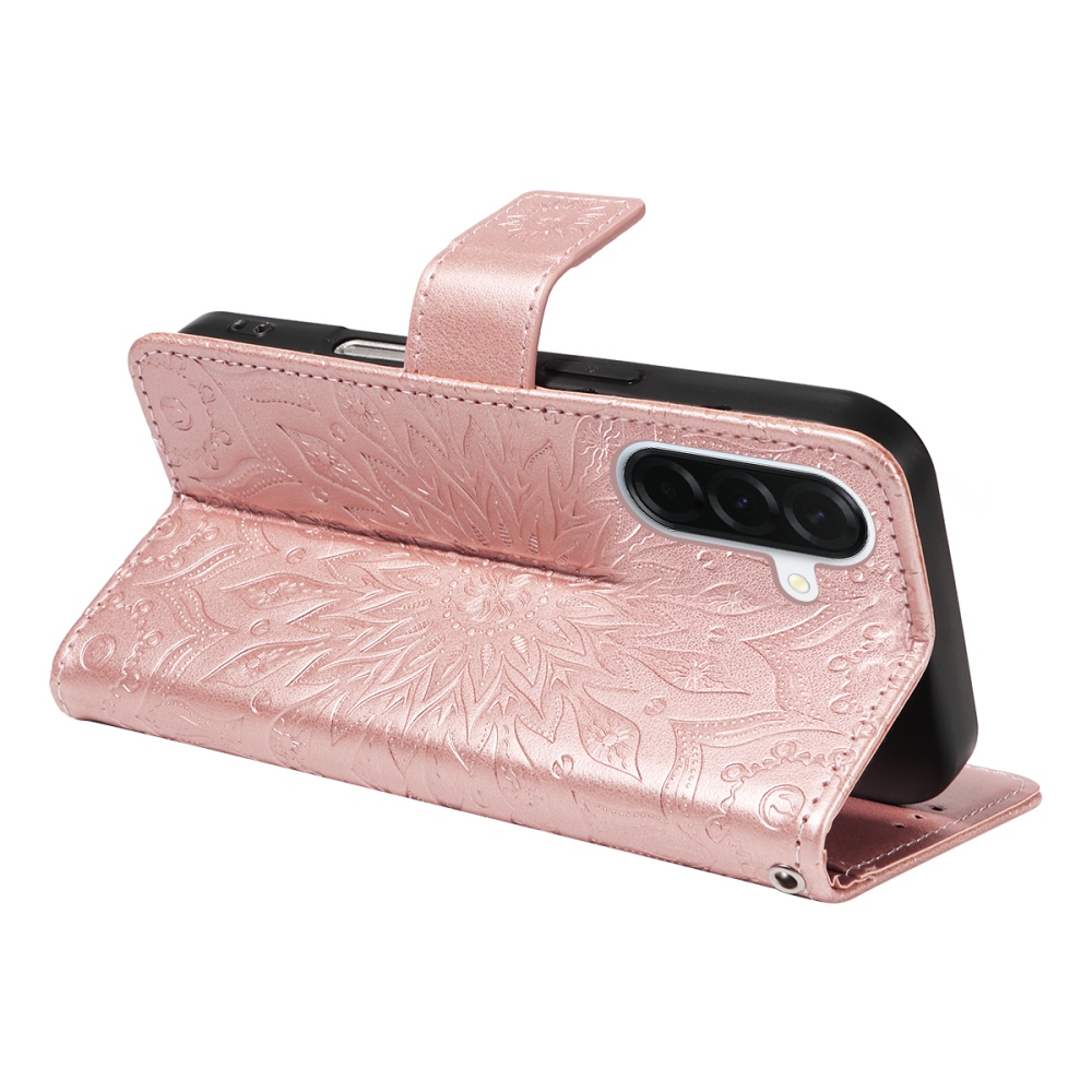 Sunflower knižkové púzdro na Samsung Galaxy A37 5G - ružovozlaté