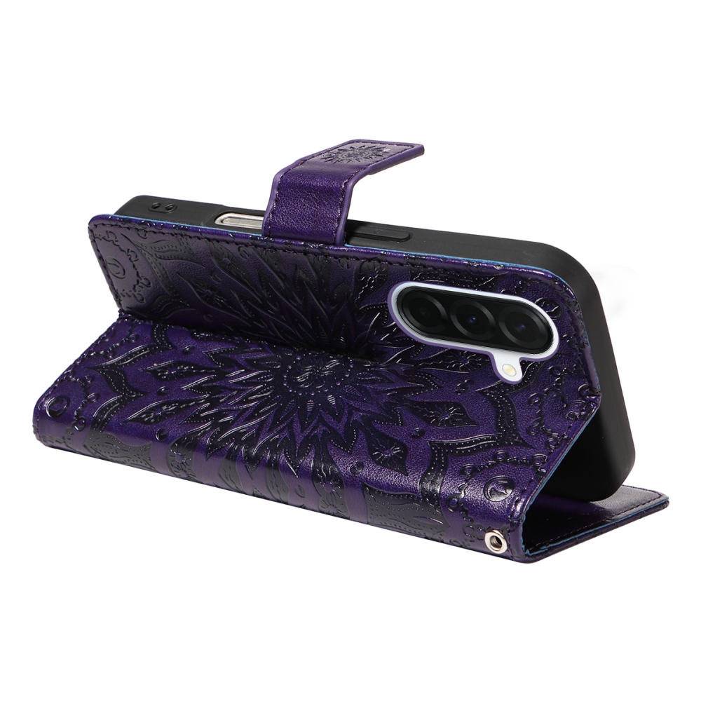 Sunflower knižkové púzdro na Samsung Galaxy A37 5G - tmavofialové