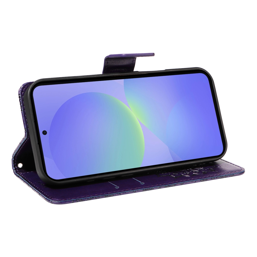 Sunflower knižkové púzdro na Samsung Galaxy A37 5G - tmavofialové