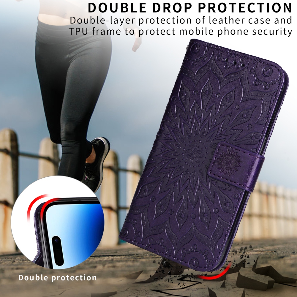 Sunflower knižkové púzdro na Samsung Galaxy A37 5G - tmavofialové