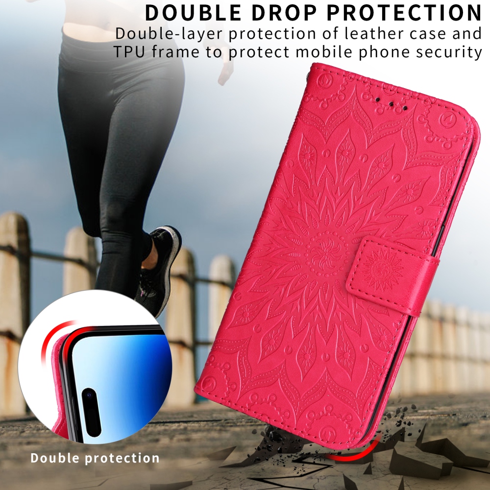 Sunflower knižkové púzdro na Samsung Galaxy A57 5G - červené