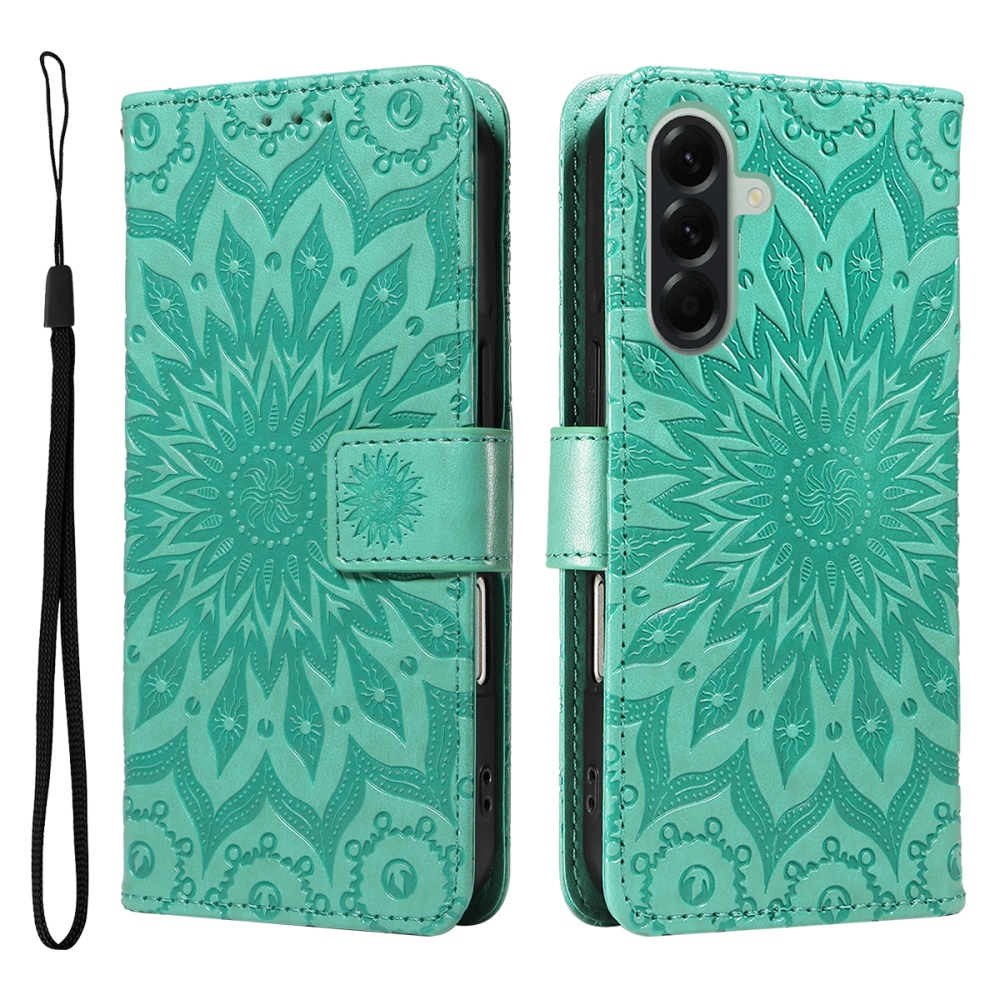 Sunflower knižkové púzdro na Samsung Galaxy A57 5G - modrozelené