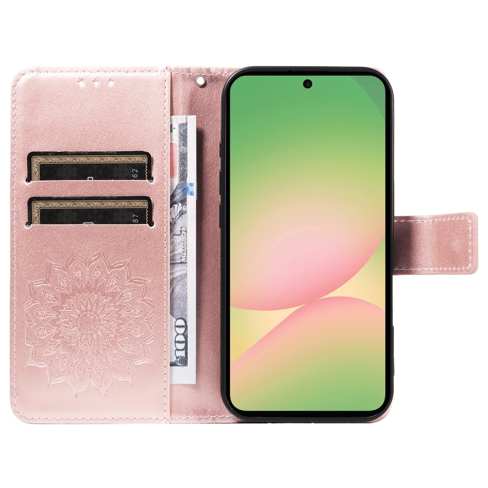 Sunflower knižkové púzdro na Samsung Galaxy A57 5G - ružovozlaté