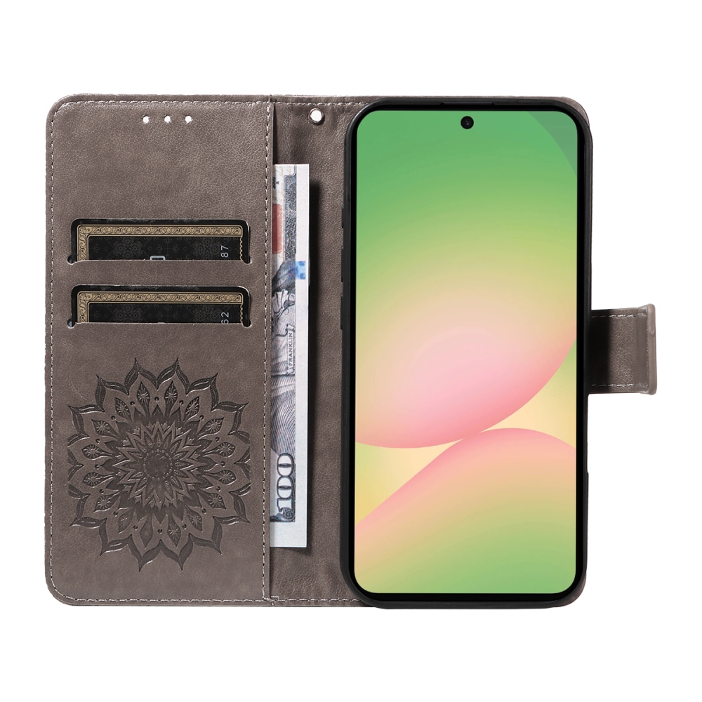 Sunflower knižkové púzdro na Samsung Galaxy A57 5G - šedé