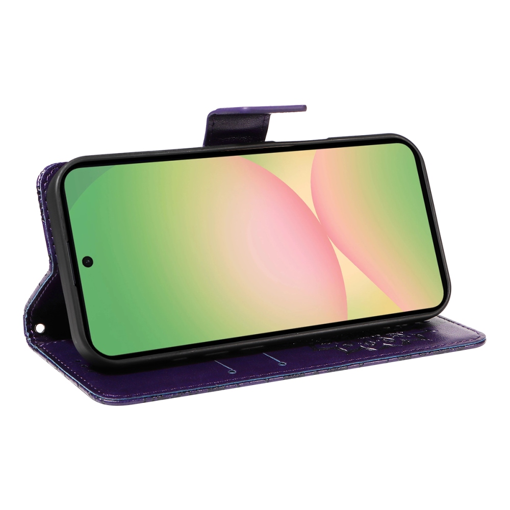 Sunflower knižkové púzdro na Samsung Galaxy A57 5G - tmavofialové