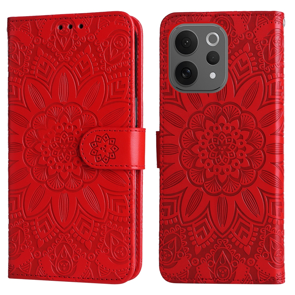 Sunflower knižkové puzdro na Vivo V70 5G - červené