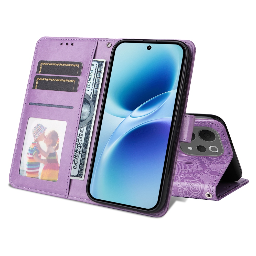 Sunflower knižkové puzdro na Vivo V70 5G - fialové