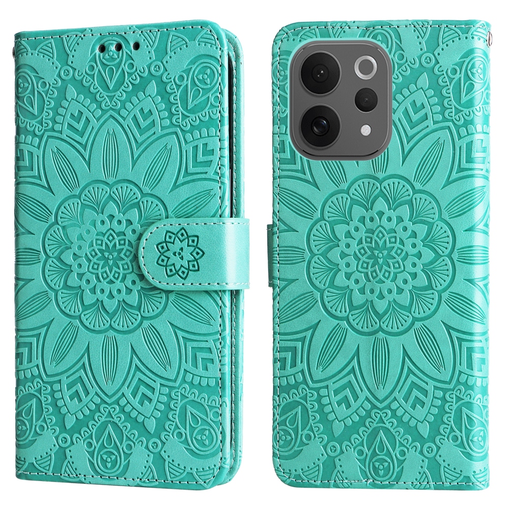 Sunflower knižkové puzdro na Vivo V70 5G - modrozelené