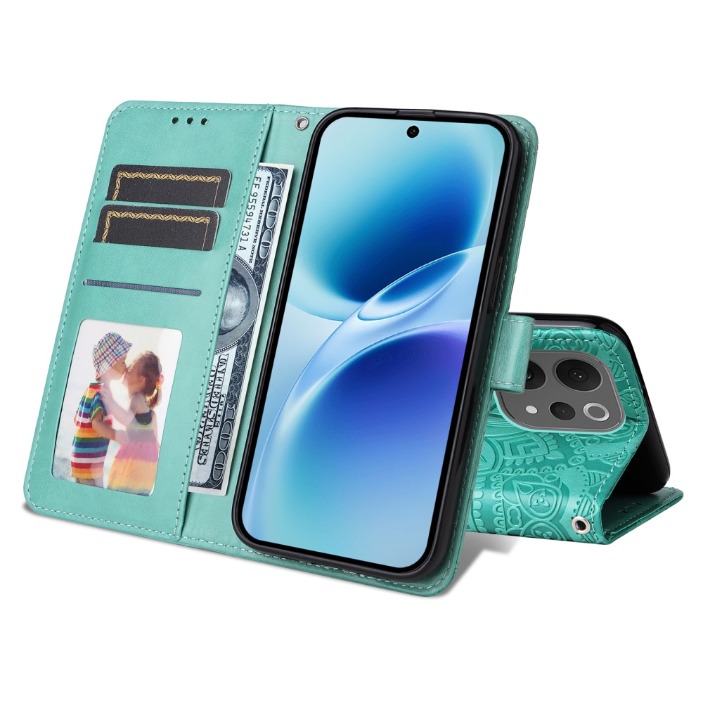 Sunflower knižkové puzdro na Vivo V70 5G - modrozelené
