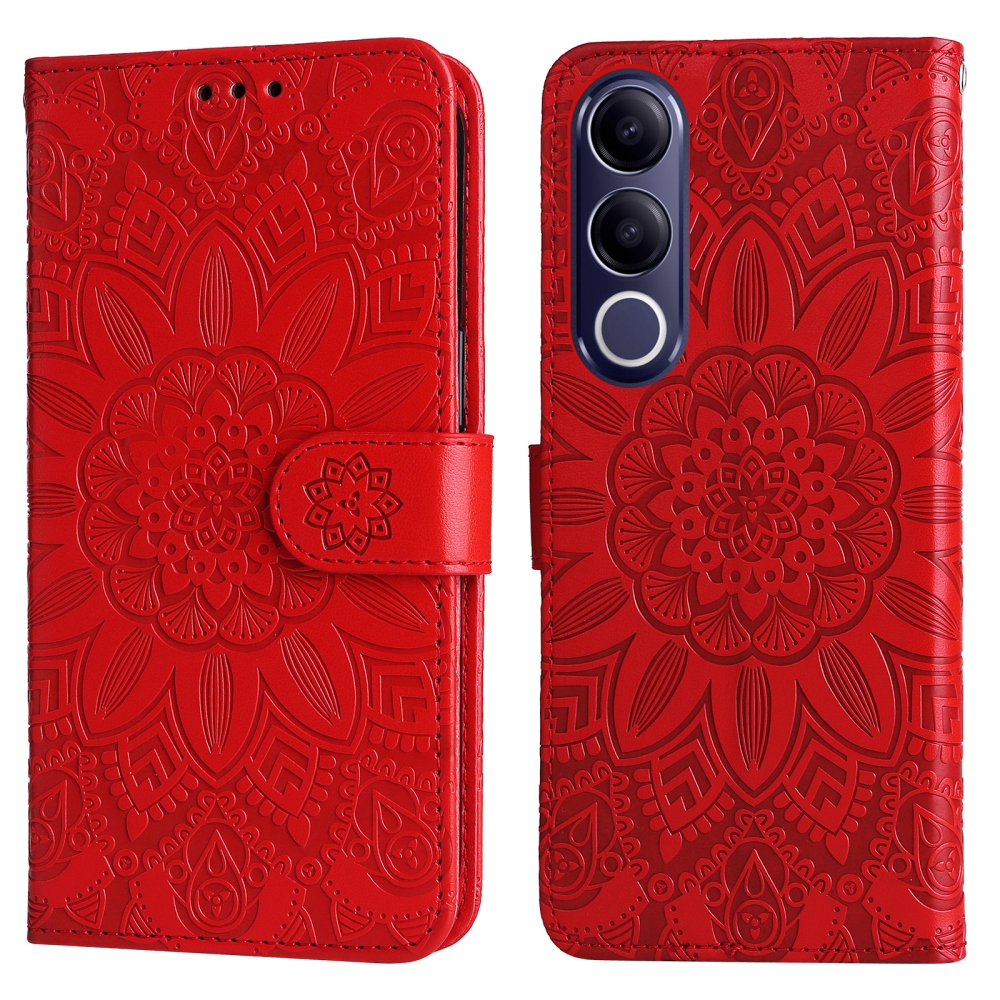Sunflower knižkové puzdro na Vivo V70 FE 5G - červené