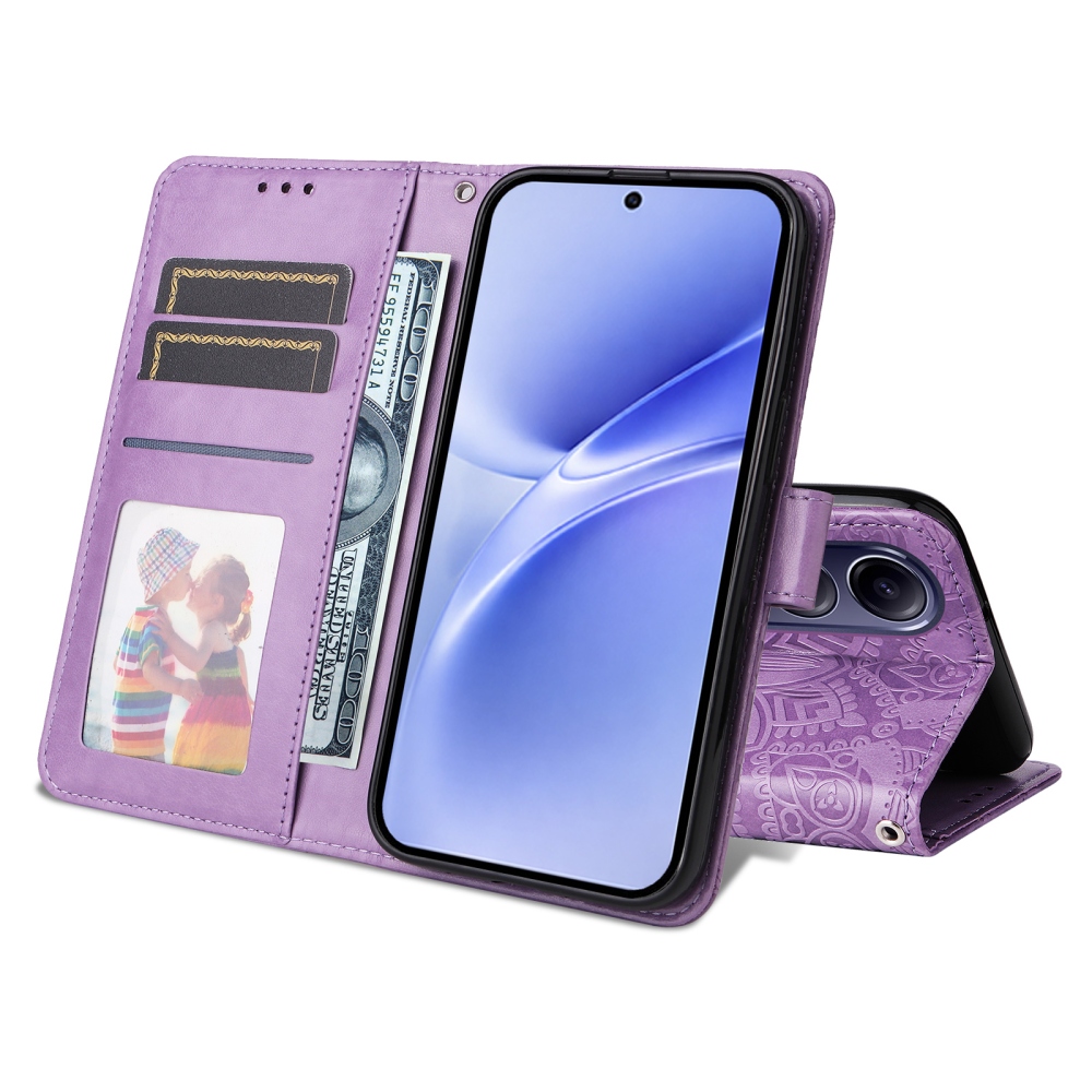 Sunflower knižkové puzdro na Vivo V70 FE 5G - fialové