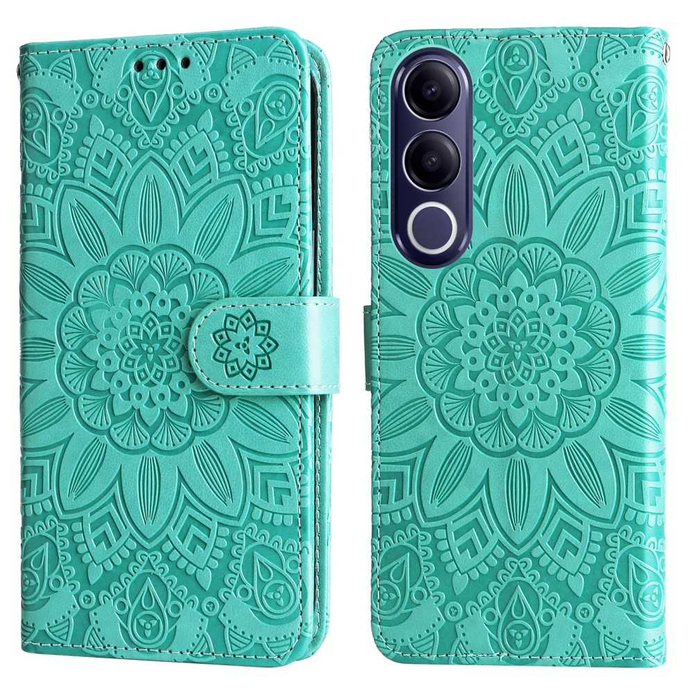 Sunflower knižkové puzdro na Vivo V70 FE 5G - modrozelené