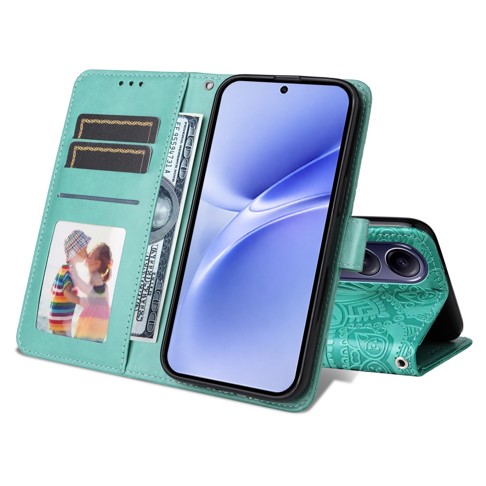 Sunflower knižkové puzdro na Vivo V70 FE 5G - modrozelené