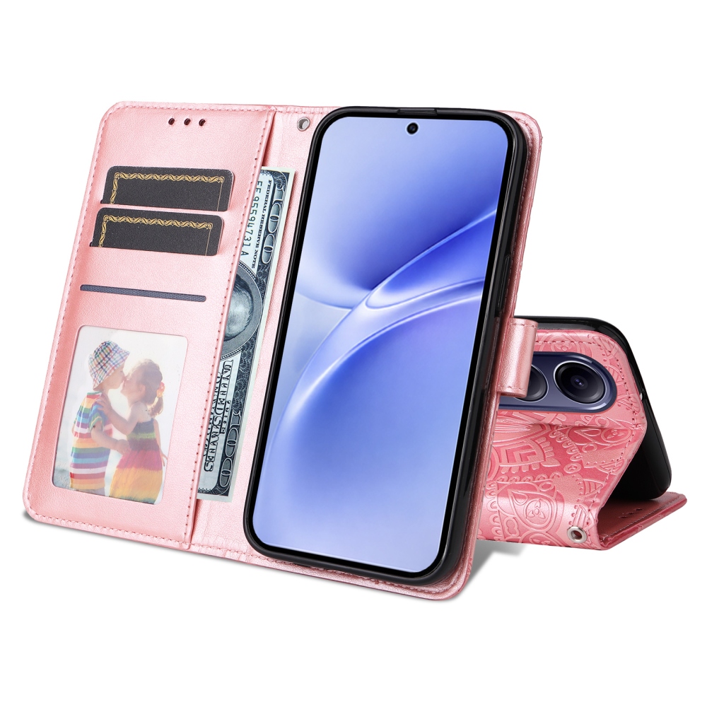 Sunflower knižkové puzdro na Vivo V70 FE 5G - ružové