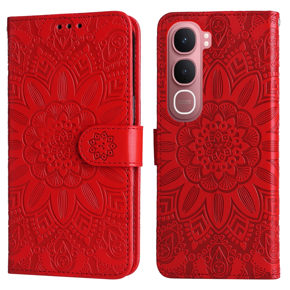 Sunflower knižkové puzdro na Vivo Y21d/Vivo Y31 5G - červené
